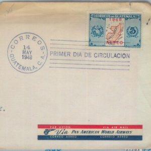 81683 GUATEMALA -  POSTAL HISTORY -  FDC COVER  1948 - MAPS