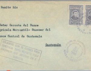 81687 - GUATEMALA -  POSTAL HISTORY -  COVER from MAZATENANGO  1948 propaganda