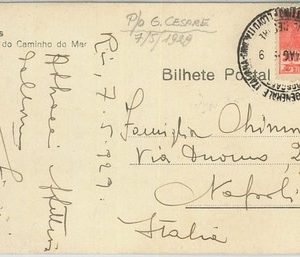 74376 - BRAZIL - POSTAL HISTORY -  POSTCARD on board ITALIAN SHIP - 1929