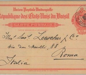 74377 - BRAZIL - POSTAL HISTORY -  Postal STATIONERY CARD to ITALY 1913