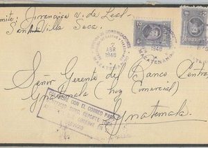 77172  - GUATEMALA  - Postal HIistory -  MOURNING COVER from MAZATENANGO 1948