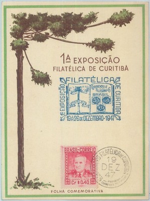 81473 - BRAZIL - POSTAL HISTORY -  FDC official Card 1947 - Stamp EXPO