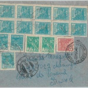 81476 - BRAZIL - POSTAL HISTORY -  REGISTERED  COVER to ITALY  1954