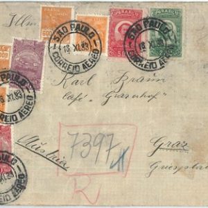72254 - BRAZIL - POSTAL HISTORY -  8500 Reis on COVER to AUSTRIA  1933