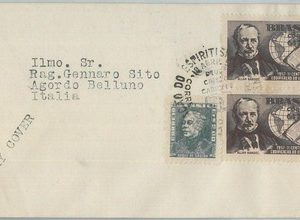 74412 - BRAZIL - POSTAL HISTORY - FDC COVER 1957 Religion SPIRITUALITY maps