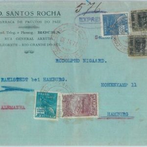 89764 - BRAZIL - Postal History - AIRMAIL COVER to GERMANY 1930 - MERMOZ??