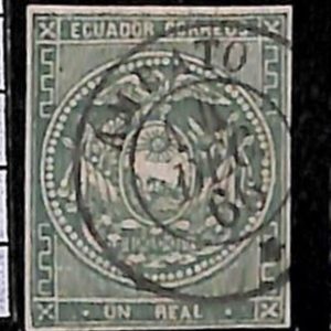 93139d - ECUADOR  - STAMP - Yvert # 2- USED  -  VERY Fine LUJO