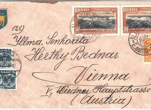 72256 - BRAZIL - POSTAL HISTORY -   COVER to AUSTRIA - TAXED on ARRIVAL 1937
