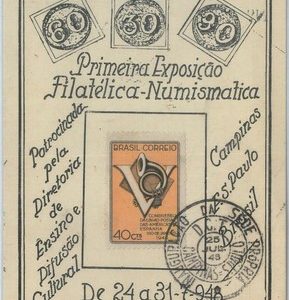 81472 - BRAZIL - POSTAL HISTORY -  FDC official Card 1945 - Stamp EXPO