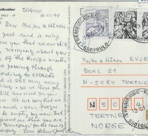 81774 - BRAZIL - POSTAL HISTORY -  POSTCARD to NORWAY  1979