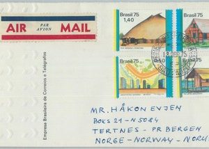 81769 - BRAZIL - POSTAL HISTORY -  FDC COVER to NORWAY  1985  -  ARCHITECTURE