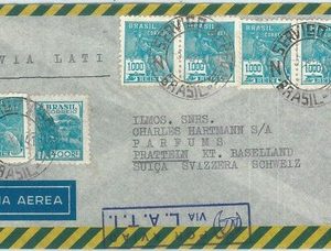 72253 - BRAZIL - POSTAL HISTORY - LATI FLIGHT cover to Switzerland DECEMBER 1941