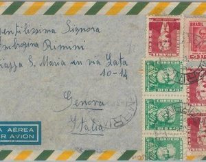 81477 - BRAZIL - POSTAL HISTORY -  AIRMAIL COVER to ITALY  1956