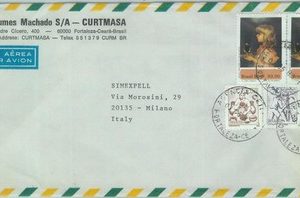 84248 - BRAZIL - POSTAL HISTORY -  Airmail COVER to ITALY 1980's - WINE Art