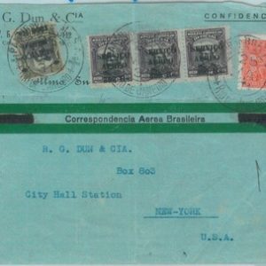 89761  - BRAZIL - Postal History - AIRMAIL COVER to NEW YORK  via PANAIR 1931