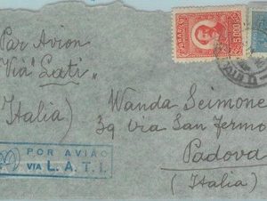 89580 - BRAZIL - POSTAL HISTORY -  LATI  COVER to ITALY 1940  Aviation