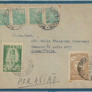 81457 - BRAZIL - POSTAL HISTORY -  AIRMAIL COVER to ITALY  1948