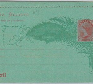 65925 - BRAZIL  - POSTAL STATIONERY LETTER CARD -  C8 Perf 11 no accent on "so"