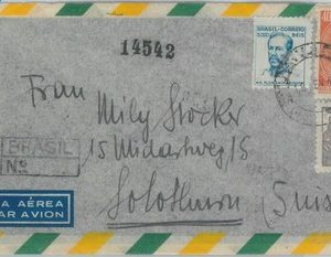 81456 - BRAZIL - POSTAL HISTORY -  REGISTERED COVER to SWITZERLAND  1949