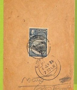 22531 - CEYLON - Postal History - COVER from COLOMBO 1936
