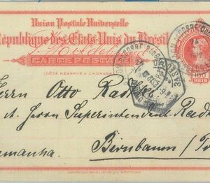 89569 - BRAZIL - Postal History - STATIONERY CARD  to GERMANY via LISBON 1912