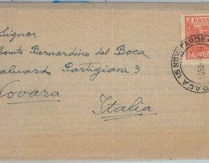 81459 - BRAZIL - POSTAL HISTORY -  PRINTED MATTER single on COVER to ITALY 1953
