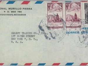 81623 - ECUADOR  - POSTAL HISTORY -   AIRMAIL COVER  to  USA  1949