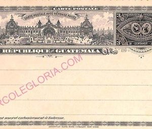 ad6259 - GUATEMALA - POSTAL HISTORY -  Postal STATIONERY CARD 1897