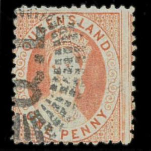 aa5619Na - Australia QUEENSLAND - STAMP - SG # 97  Watermark 5  - USED