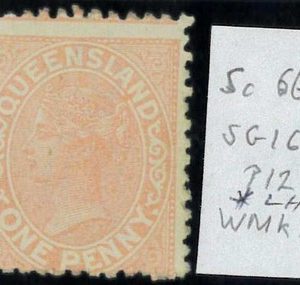aa5621e - Australia QUEENSLAND - STAMP - SG # 166 - Mint lightly hinged MLH