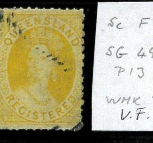 aa5625k  - Australia QUEENSLAND - STAMP - SG # 49   Watermark 3 - USED