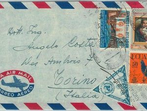 67213 - ECUADOR - Postal History - AIRMAIL COVER to ITALY  1960