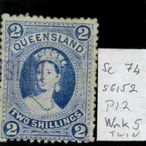 aa5622a - Australia QUEENSLAND - STAMP - SG # 152 Watermark 5  - USED