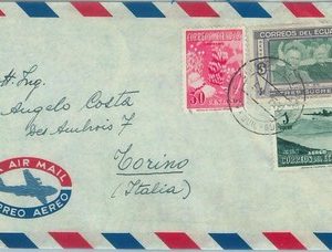 67216 - ECUADOR - Postal History - AIRMAIL COVER to ITALY  1960 - FRUIT