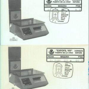 86670 - SPAIN - Postal History - FRAMA LABEL on 2 COVERS from TENERIFE 1989