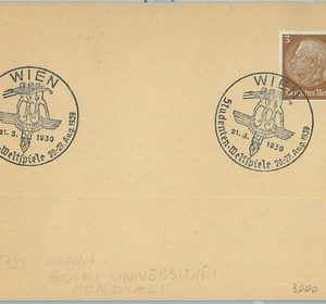 68112 -  AUSTRIA -  POSTAL HISTORY - Postcard 1939  Sports postmark: Wien 1