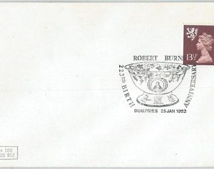 64703 - GB - POSTAL HISTORY - EVENT POSTMARK on CARD 1962 - CERAMIC Robert Burns