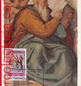 54263 - NICARAGUA - Postal History - MAXIMUM CARD  - Michelangelo - 1975