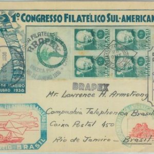 89586 - BRAZIL - POSTAL HISTORY - SPECIAL Event COVER 1938 REGISTERED
