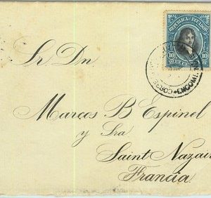 95547 -  ECUADOR - POSTAL HISTORY -  COVER  to FRANCE 1907