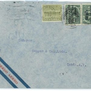 99852 - GUATEMALA - POSTAL HISTORY - AIRMAIL COVER 2 different postmarks 1934