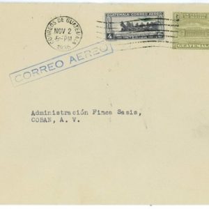 99863 - GUATEMALA - POSTAL HISTORY - AIRMAIL COVER 2 different postmarks 1936