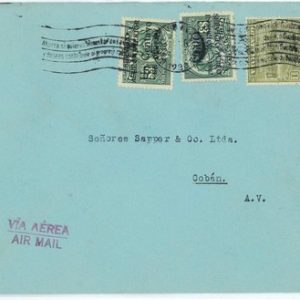 99846 - GUATEMALA - POSTAL HISTORY - AIRMAIL COVER   2 Slogan Postmarks 1933
