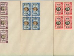 81678 - GUATEMALA -  POSTAL HISTORY -  OFFICIAL stamps on 3 COVERS  1939