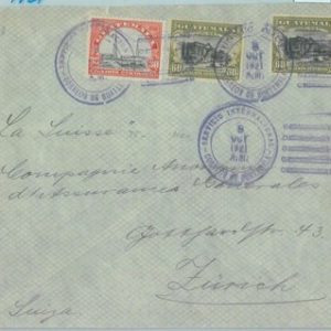 86038 - GUATEMALA - POSTAL HISTORY -  COVER to SWITZERLAND 1921