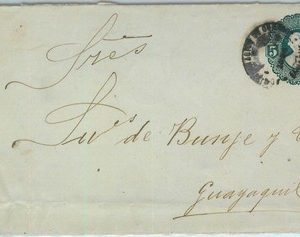 95556  -  ECUADOR - POSTAL HISTORY - POSTAL STATIONERY COVER Higgings & Gage #12