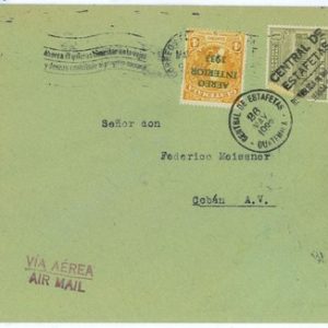 99839 - GUATEMALA - POSTAL HISTORY - AIRMAIL COVER 2 different postmarks 1933