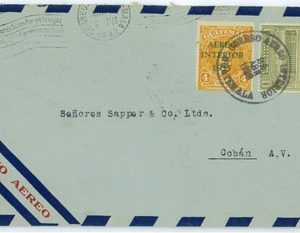 99840 - GUATEMALA - POSTAL HISTORY - AIRMAIL COVER 2 different postmarks 1933
