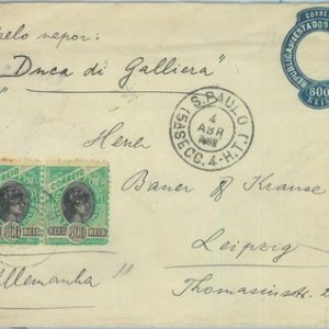 89572 - BRAZIL - Postal History -  POSTAL STATIONERY COVER to GERMANY 1897