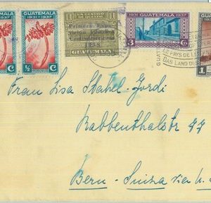 86050 - GUATEMALA - POSTAL HISTORY -  COVER to SWITZERLAND 1938 - WEATHER birds